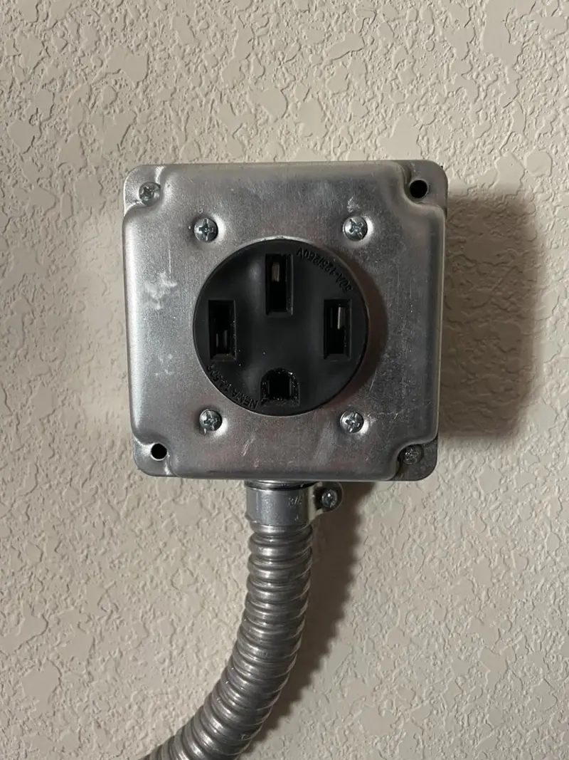 NEMA 14-50 outlet installed for Electrical Panel Upgrade in Wyboo